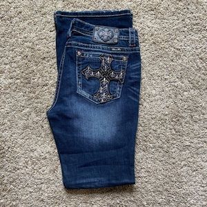 Miss Me Cross Jeweled Jeans